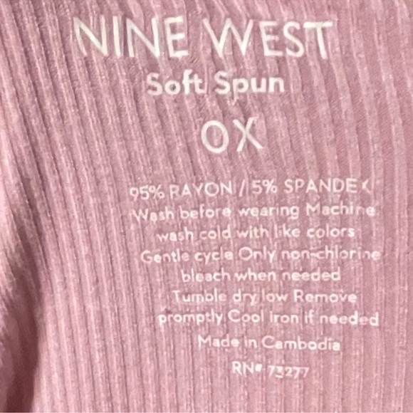 Nine West Pink Ribbed Top - Picture 4 of 5